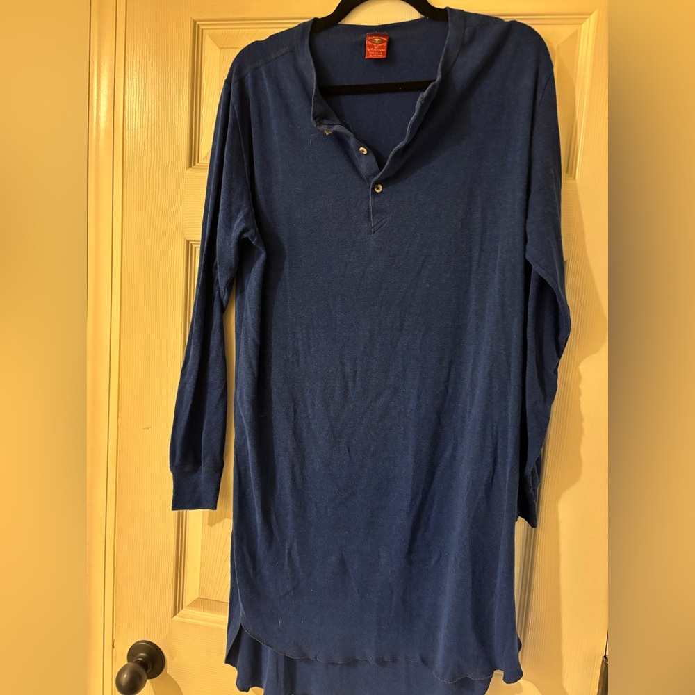 The Northwestern Knitting Company Women's Navy Blue Sleep Shirt Medium